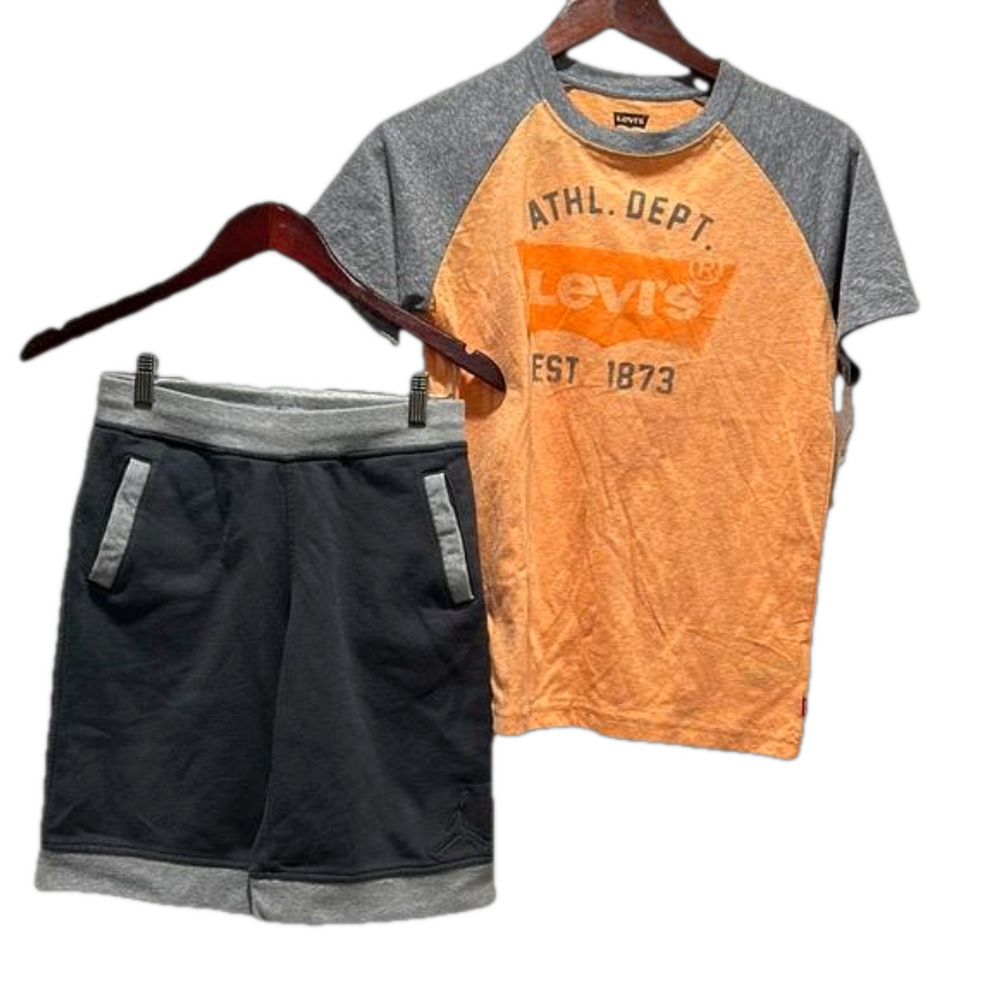 JORDAN & Levi’s boys set size 12 GUC orange and gray